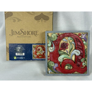 Jim Shore Heartwood Creek Monogram Letter Q Block Tile Hanging 4013215Q